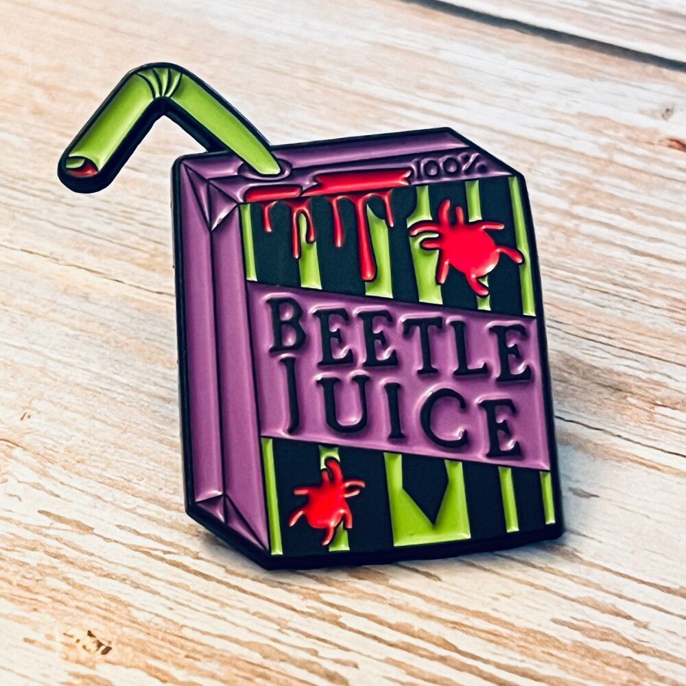 Beetlejuice Juice Box Collectible Enamel Pin